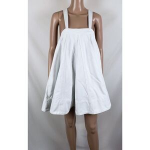 Urban Outfitters BDG Apron Pinafore Dress Womens S Denim White Festival Indie